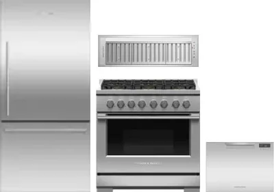 4 Piece Package Includes Refrigerator, Range, Hood And Dishwasher